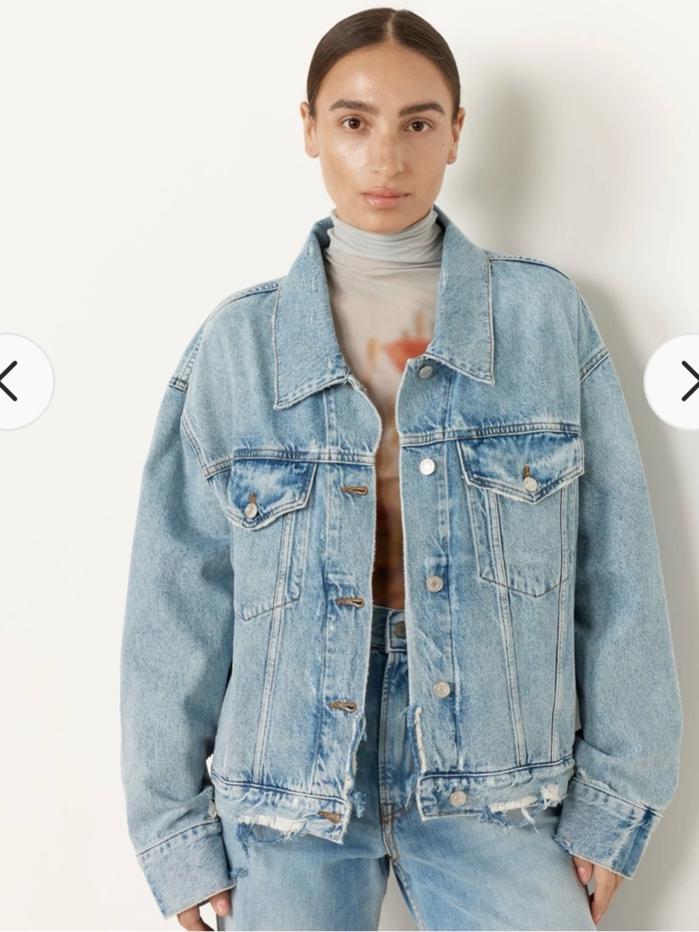 NWT Agolde Light Blue Denim Martika Jacket